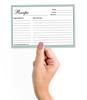 Inkdotpot Recipe Card 6x4 inch Single-Sided Recipe Design Cards Classic Border Recipe Cards Wedding-Bridal Shower-Baby Shower- Pack of