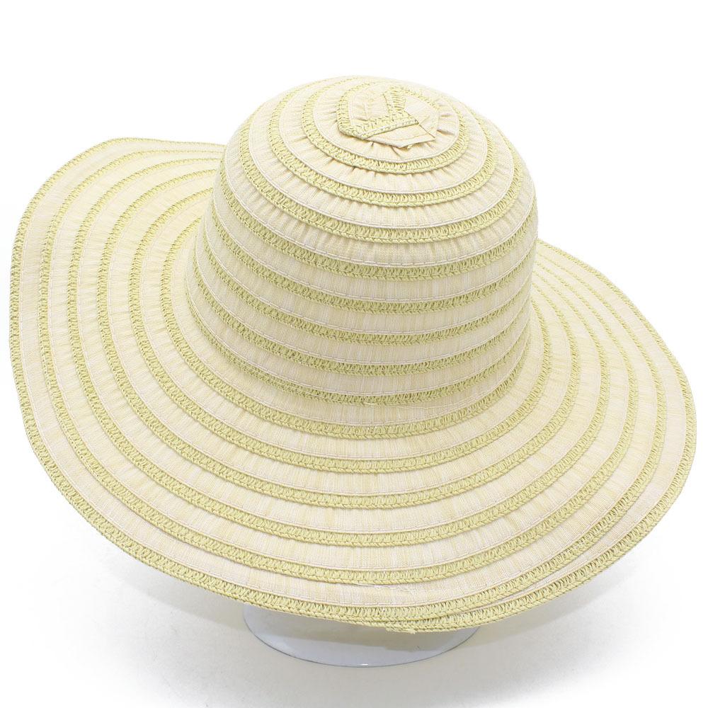 Spring and summer new sun hat women's stripes small fresh foldable big brim sun protection straw hat versatile sun hat