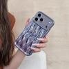 Fashion 3D Electroplated Water Ripple Stripe Phone Case For iPhone 17 Air 16 15 14 13 Pro Max  Wavy Shockproof Soft Cover