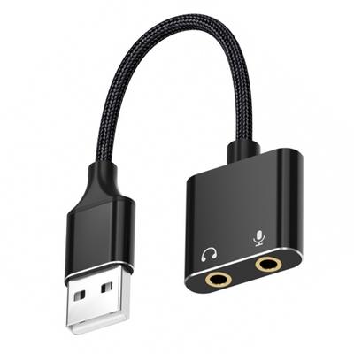 2-Hole USB Sound Card Adapter for Headphone & Microphone Enhancing Sound Experience for P4 PC Computer & Laptops