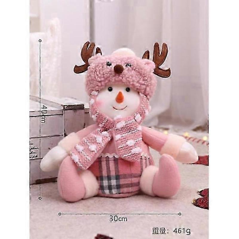 Christmas doll, Christmas doll, pink old man doll, Christmas tree creative snowman.