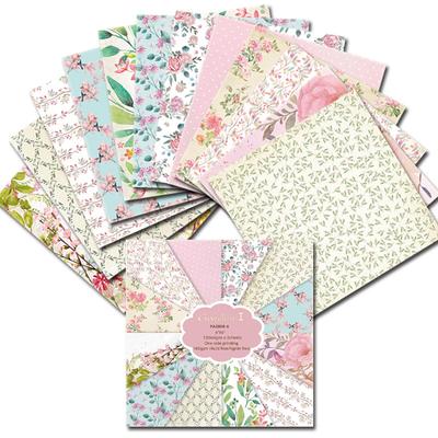 24 Sheets Colorful Garden Craft Paper Pads Cutting Dies Art Background Origami Scrapbooking Card Making