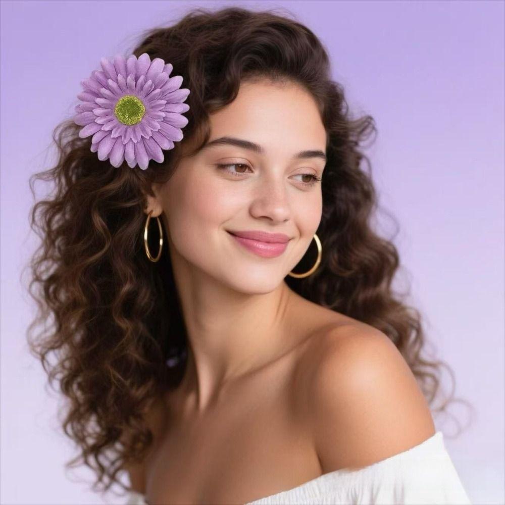 7pcs New Silk Artificial Sunflowers Gerbera DIY 3D Sunflower Flower 10cm Flower Arranging Simulated Flower Photography