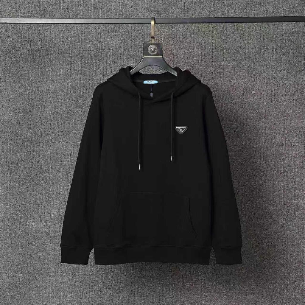 Men's P Brand Autumn/Winter Triangle Logo Hoodie with Long Sleeves