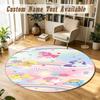 Round Rug Custom NameMy Little Pony Pattern Non Slip Carpet Home Floor Decor