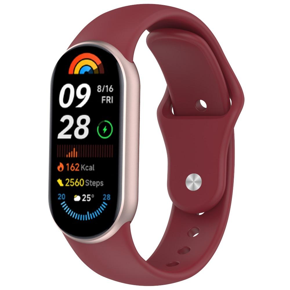 Replacement Silicone Strap for Xiaomi Band 10 9 8 with Solid Color Reverse Buckle Durable Comfortable Fitness Tracker Accessory
