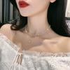Shining Fake Crystal Pearl Choker Necklace For Girls Elegant Drop Chian Pendant Necklace Fashion Jewelry Gifts