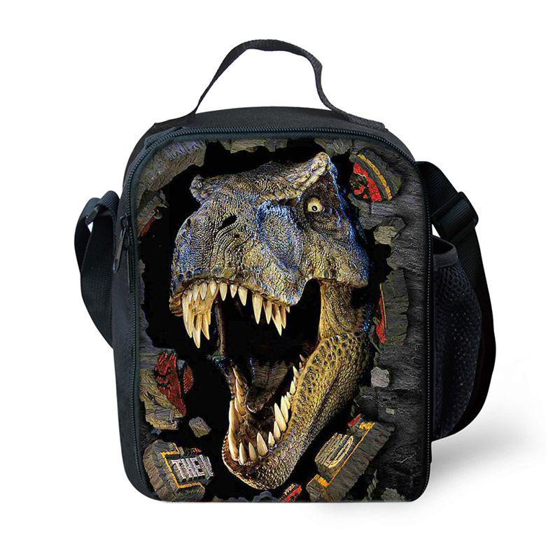 Jurassic World Dinosaur Lunch Bag Insulated Thermal Cooler For Students And Picnics
