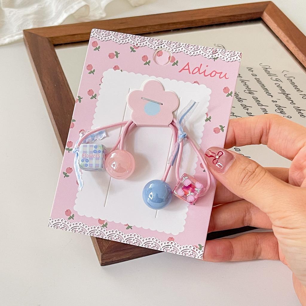 Kristallkaninchen Doppelköpfiges Gummiband Kinderwickel Langes Haarseil Koreanische Version Funkelndes elastisches hochwertiges Kopfseil