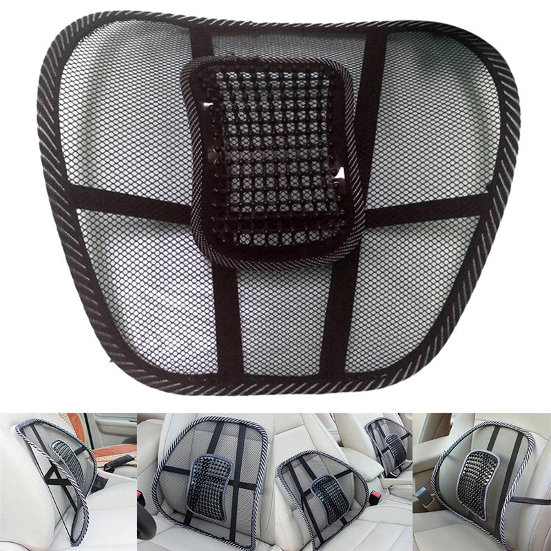 Massage Vent Mesh Lumbar Lower Back Brace Support Car Seat Chair Cushion Pad