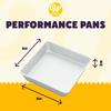 8 Inch Aluminum Square Cake Pan Non-Stick Heavy Gauge Baking Layer Cakes Brownies Even Heat Distribution
