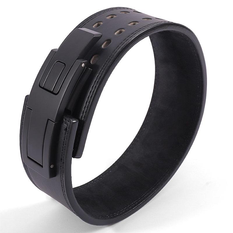 Unisex Leather Fitness Belt for Squats, Deadlifts, and Powerlifting - Lumbar Support for Weightlifting and Sports