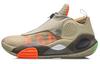 LiNing All City 8 V2 Wade Kollektion Dämpfung Rutschfest Und Verschleißfest Mittelhohe Basketballschuhe Einfarbig Khaki ABAQ023-21