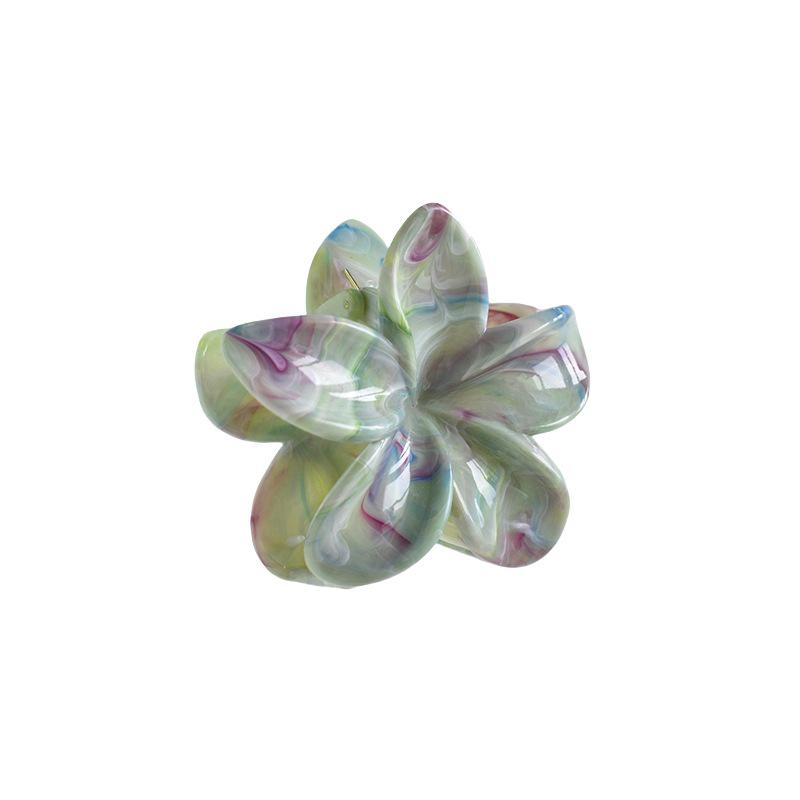 7cm Frangipani Hair Claw Clip - Colorful, Versatile Updo & Ponytail Accessory