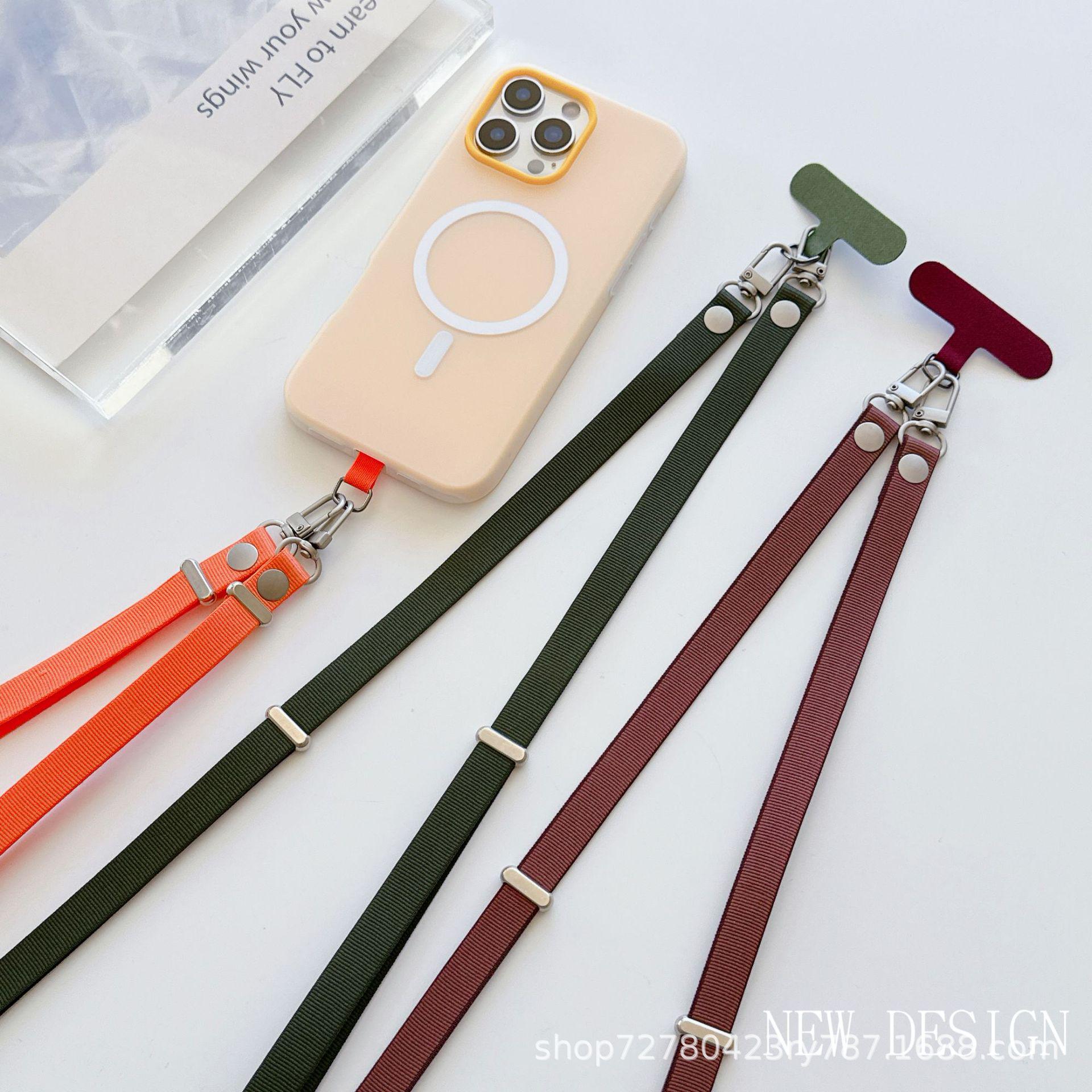 

Colorful Flat Woven Anti-Lost Mobile Phone Lanyard for Apple 17 - Wrist Hanging Chain Without Magnet A3 (including spacer)