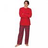 Christmas Family Matching Pajamas Set Long Sleeve Pullover Top Plaid Pants Pjs Sleepwear Set Soft Holiday Loungewear for Women Men Kids