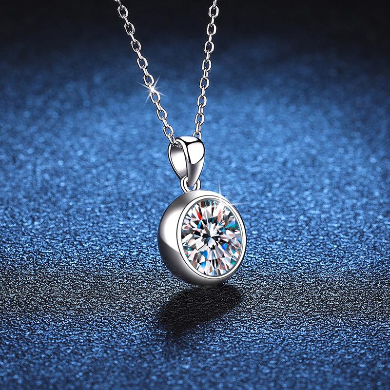 1-3ct Moissanite Woman Pendant Sier Necklace for Women Chains Party Bridal Fine Jewelry 925sterling Silver Necklace