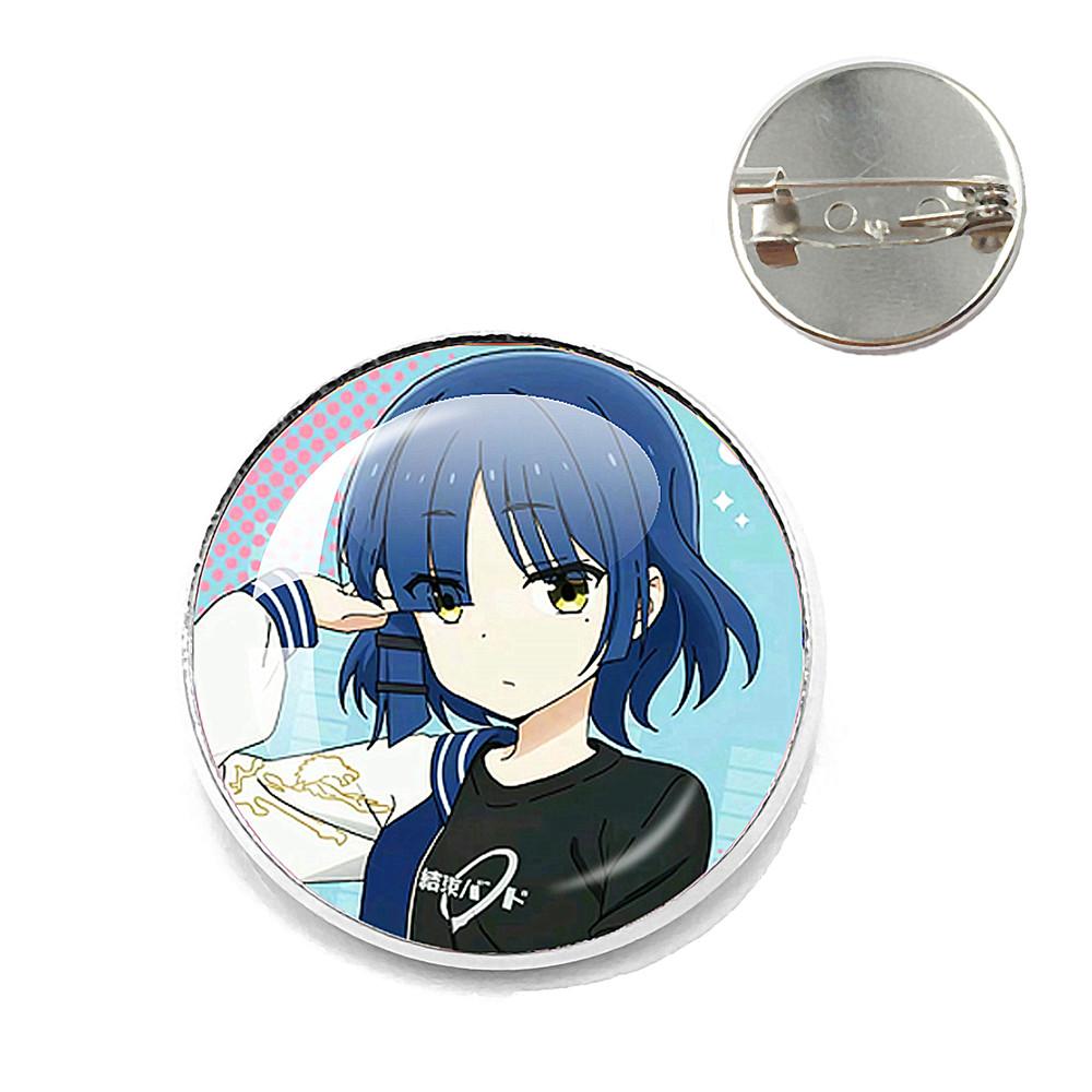 Bocchi The Rock Anime Brooch Gotoh Hitori Ijichi Nijika Kita Ikuyo Yamada Ryo Cartoon Cosplay Glass Brooch Pin For Badge Gifts