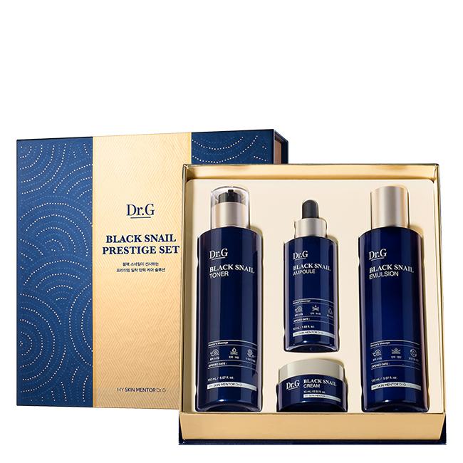Dr.G Black Snail 4-Step Intensive Repair Set (Toner 150ml + Lotion 150ml + Ampoule 50ml + Cream 15ml)
