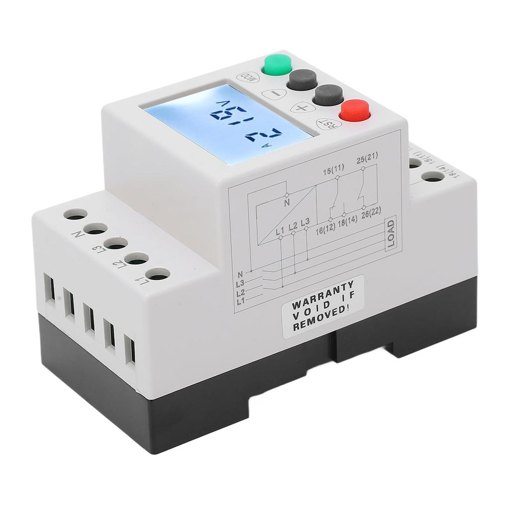 LCD 3-Phasen 4-Leiter Spannungsüberwachungsrelais Unterspannung Überspannungsschutzrelais 115?277VAC