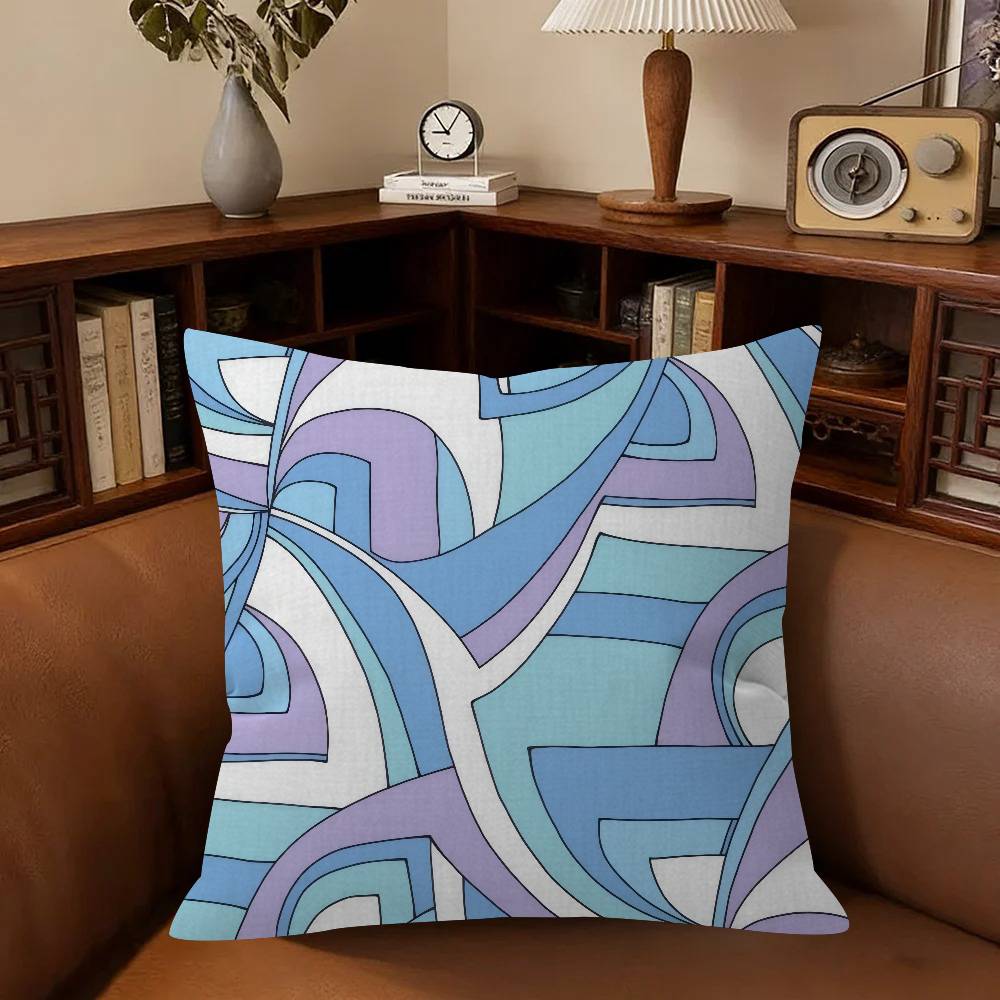 E-Emilio P-Pucci Logo Fashion  Cushion Cover Inches Farmhouse Decor Home Throw Pillow Covers for Couch Decorations