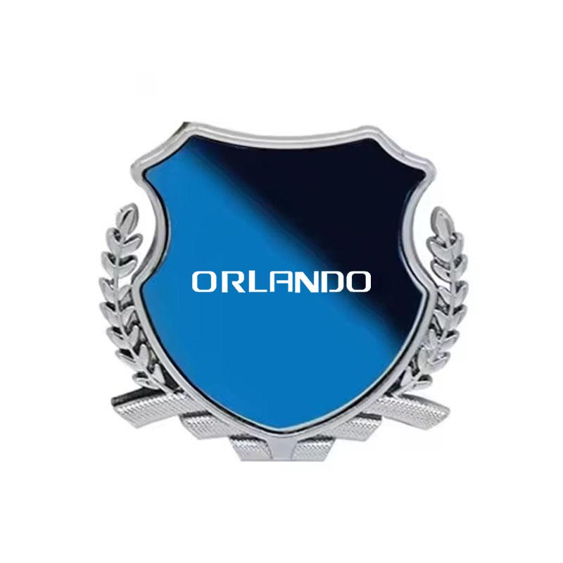 Custom Zinc Alloy Car Fender Emblem Metal Side Window Badge For Chevrolet Orlando Logo Exterior Modification Decor Accessories