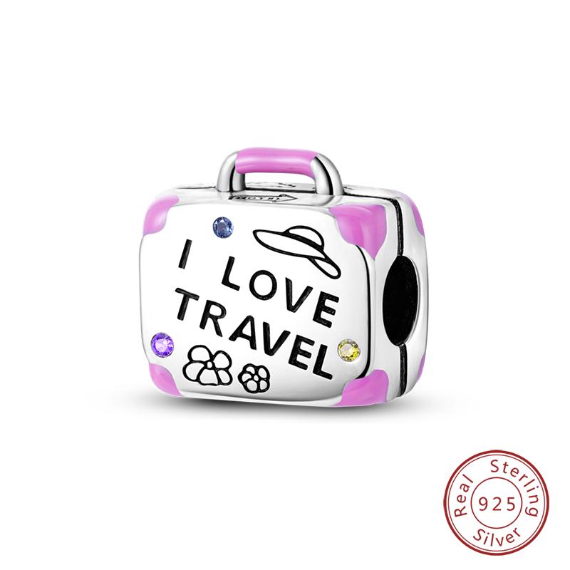 Fashion Copper Travel Aircraft Series Charms Beads Fit Qikaola Original Bracelets Diy Anniversary Jewelry For Women