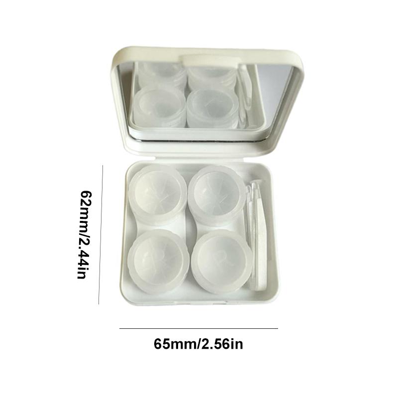 Cute Portable Cartoon Dog Rabbit Eye Contacts With Mirror Contact Lens Case Colored Lenses Container Box For Party Travel Set