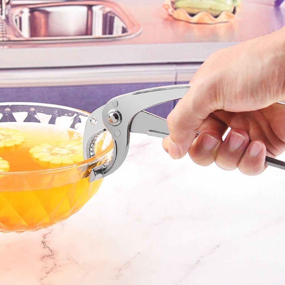 

Aluminium Alloy Kitchen Pot Clips Silver Anti Scalding Holder Pan Bowl Gripper Outdoor Camping