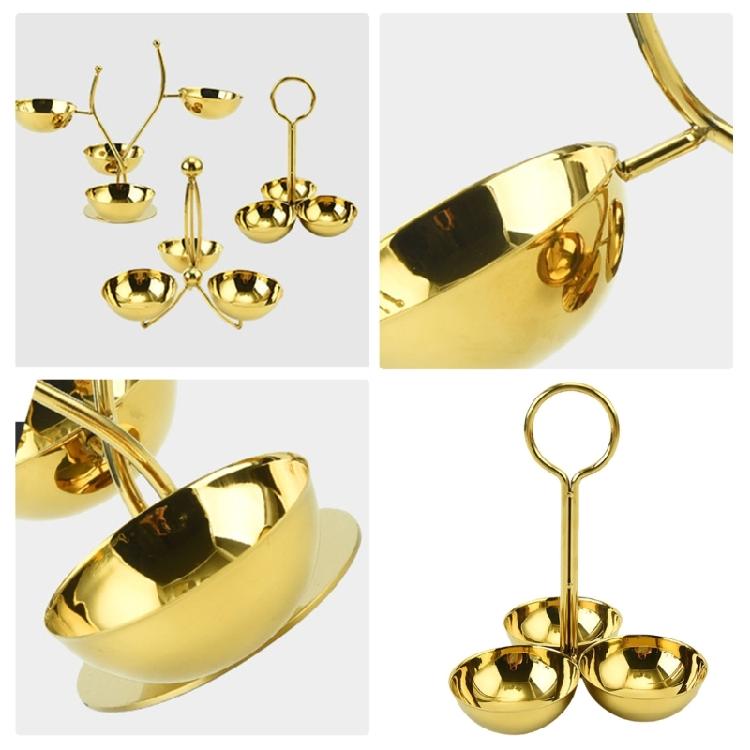 Multifunktionales Snackregal aus Edelstahl, effiziente Servierschale für Süßigkeiten und Nüsse für Zuhause, Partys und Camping