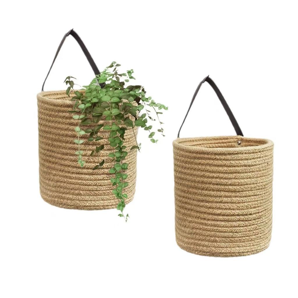 Rope Woven Baskets for Organizing Woven Rope Storage Basket Multifunctional Toy Basket for Desktop Nursery Office Bathroom Books