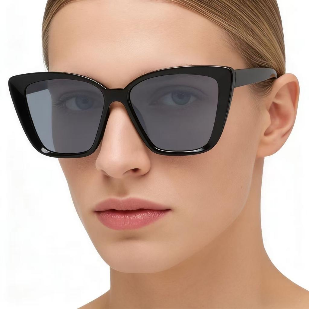 2026 New Fashion Cat Eye Sunglasses for Women Retro Leopard Print Trendy Sun Glasses Female Luxury Designer Black Shades UV400