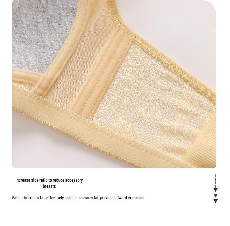Plus Size Comfortable Breathable Wire-Free Back-Shaping Anti-Sagging Side Support Bra