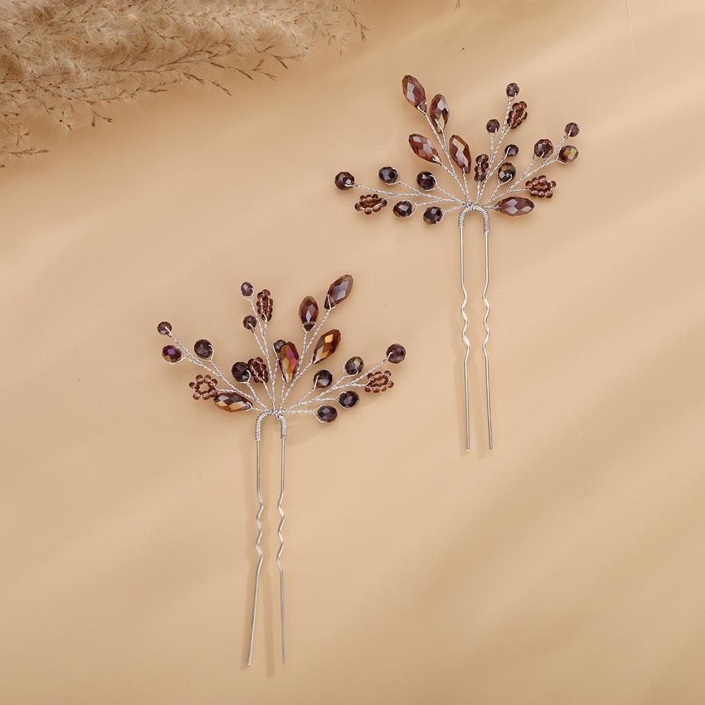 

Черные Свадебные Украшения для Головы Розовые Заколки Кристальные Головные Уборы Красные Женские Свадебные Аксессуары для Волос Синие Украшения для Головы Подружек Невесты 4 ШТ.