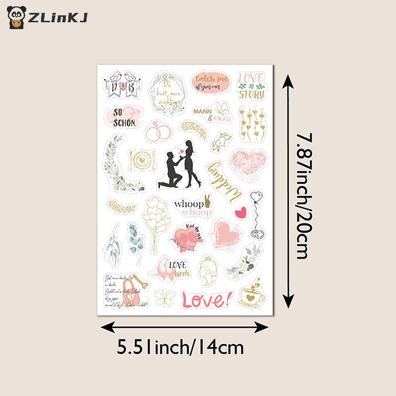 230 pezzi 8 Fogli Tema Matrimonio Scrapbooking Fai da te Adesivi Decorazioni Trasparenti Per Libro degli Ospiti Diario Personale Adesivi per Arti e Mestieri