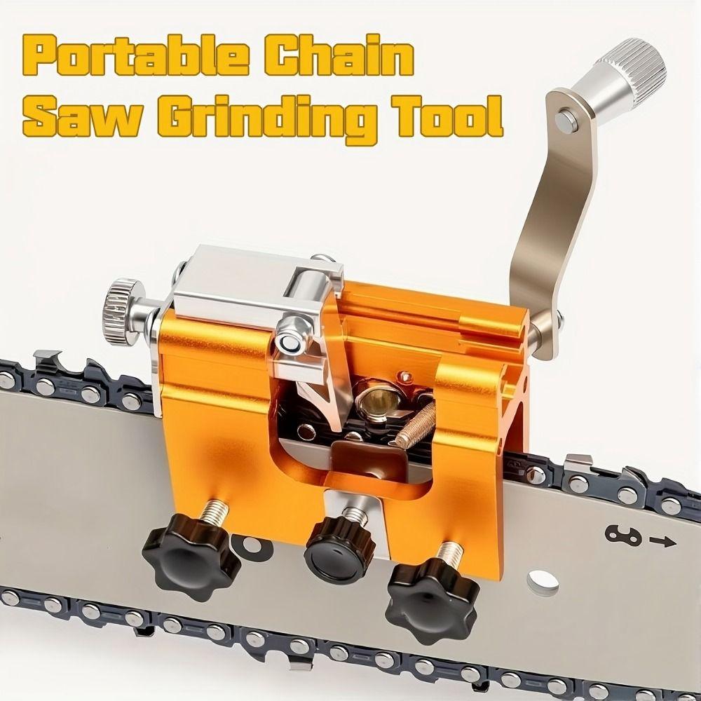 Portable Chainsaw Sharpener Kit Hand Crank Hand Chain Grinder  Maintenance Equipment