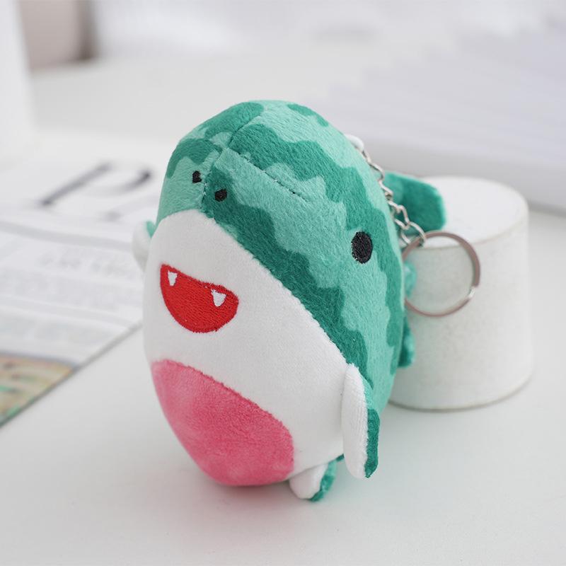 Cartoon Cute Shark Watermelon Plush Keychain Soft Stuffed Doll Pendant Keyring Bag Decoration For Children Kid Christmas Gift