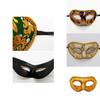 Mysterious Angel Halloween Masquerade Party Men's Mask Plush Cloth Half Face Mask With Fabric Edges