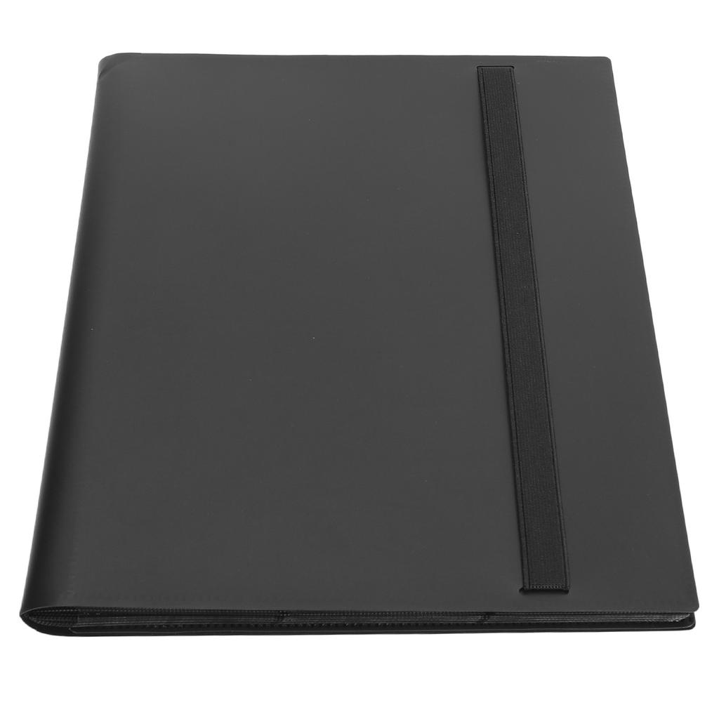 Kartenordner 9 Fächer Sammelkartenalbum Ordner 360 Seitlich beladbare Taschenordner 20 Seiten Schwarz