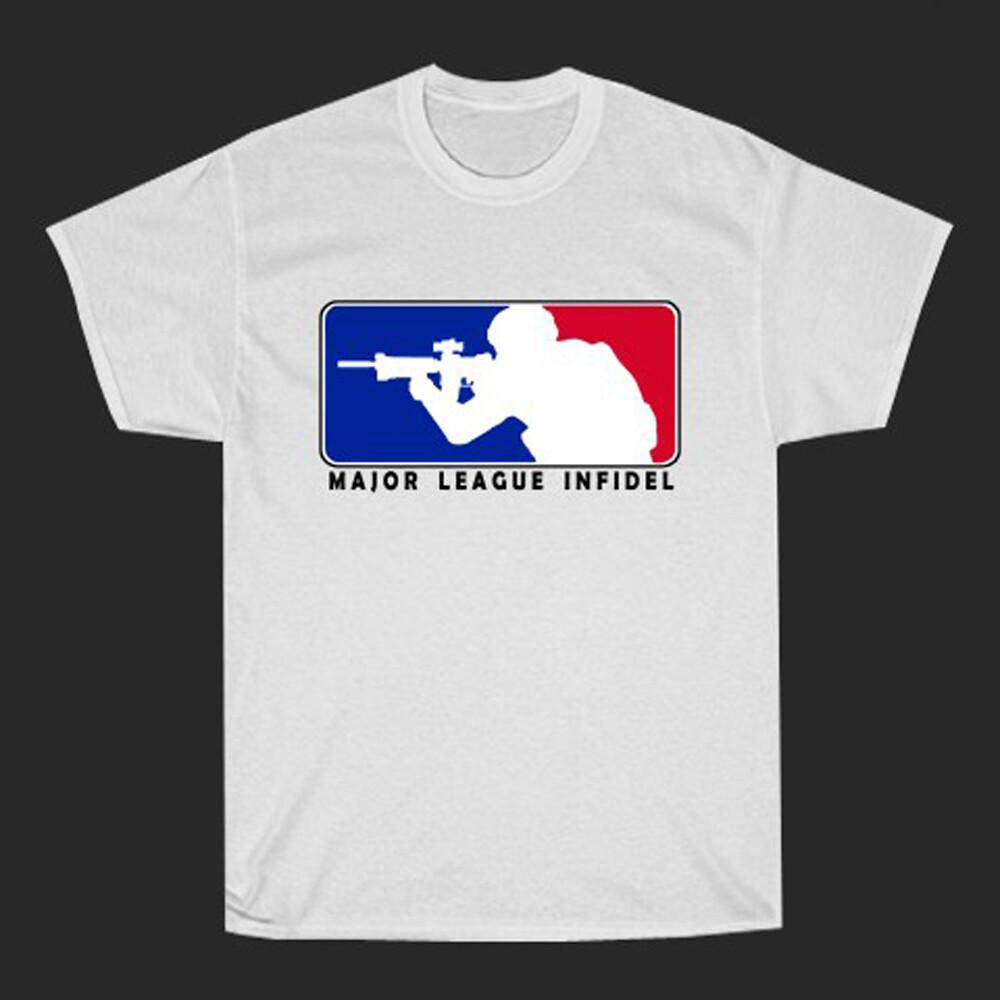 MLI Major League Infidel Army Military Men#039;s White Size S to 5XL Unisex T-Shirt