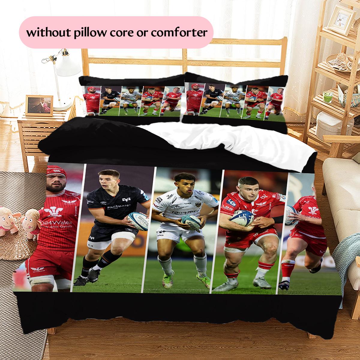 

Wales team Pattern Bedding Home Decoration Birthday Gift (1 * duvet cover + 2 * pillowcase, without core) 135x200cm