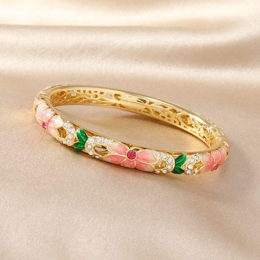 Double Bangle Chinese Cloisonne Bracelet Enamel Women's Hand Bracelet Jewelry Gifts