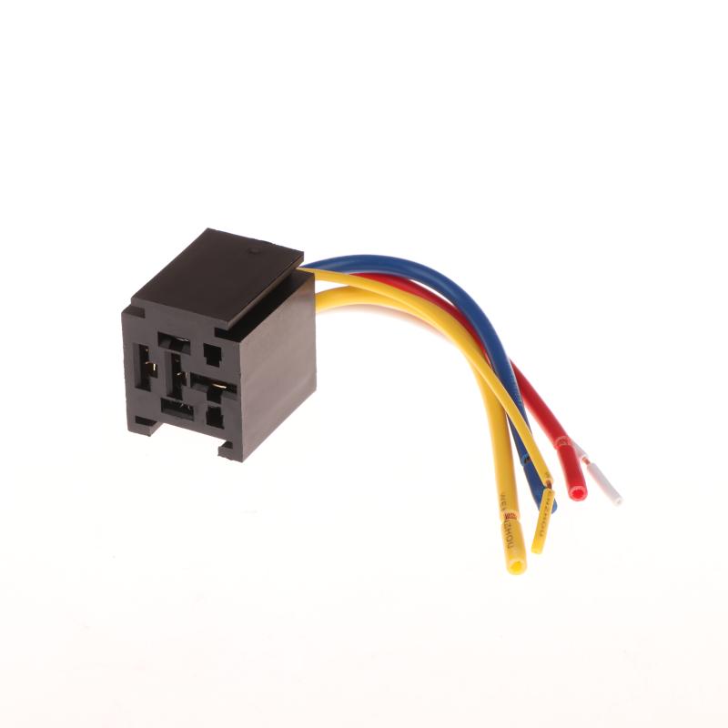 1Set Head Light Air Conditioner Motorcycles DC12V DC24V Relay 80A 4/5 Pin Waterproof Automotive Relay With Wired Socket