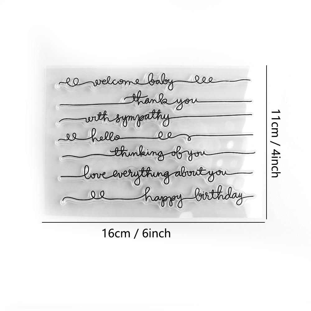 Handwritten Borders Clear Stamps Sassy Christams Rubber Stamps For DIY Scrapbooking Album Card Making Decoration Paper Craft