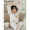 Girls' Rainbow Dot Plush Winter Pajama Set