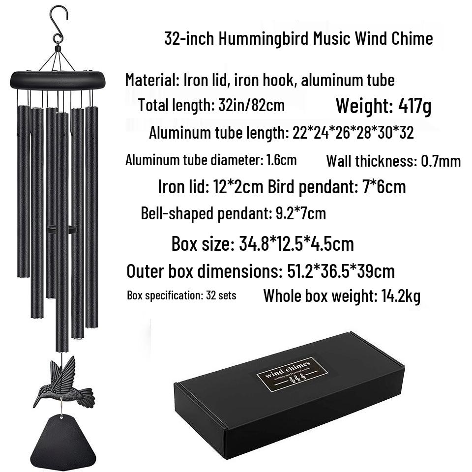 Sympathy Memorial Aluminum Wind Chime Ornament Gift