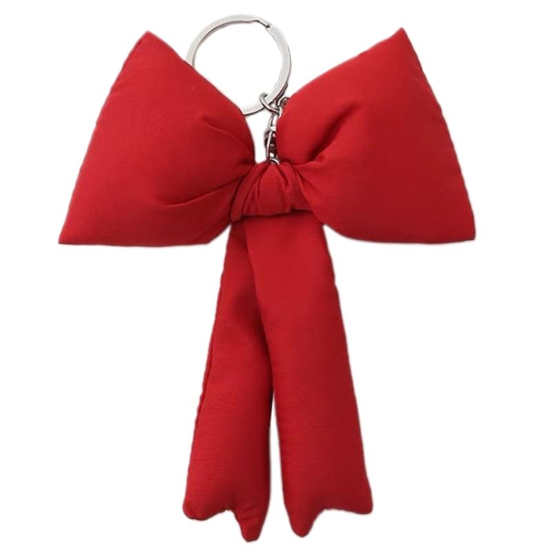 Practical Bowknot Keyring Mobile Phone Accessory Pendant Cute Backpack Decorations Soft Bag Charm for Handbag Wallet Car