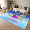 Custom Name Text Crystal Velvet Rug,Fall Guys Soft Plush Decorative Non Slip Floor Carpet