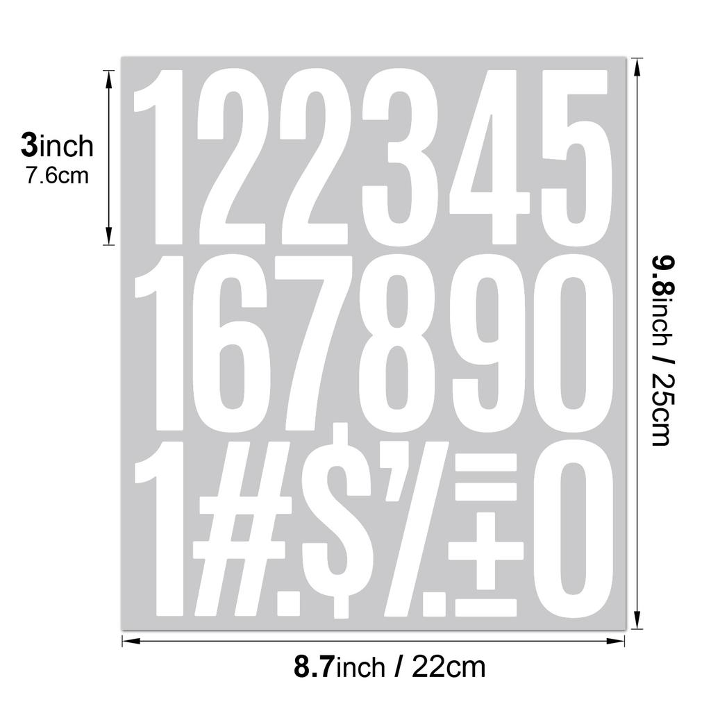 3-inch Letter Sticker DIY English Decorative Mailbox Car Pull Flag Waterproof Creative Digital Letter Sticker