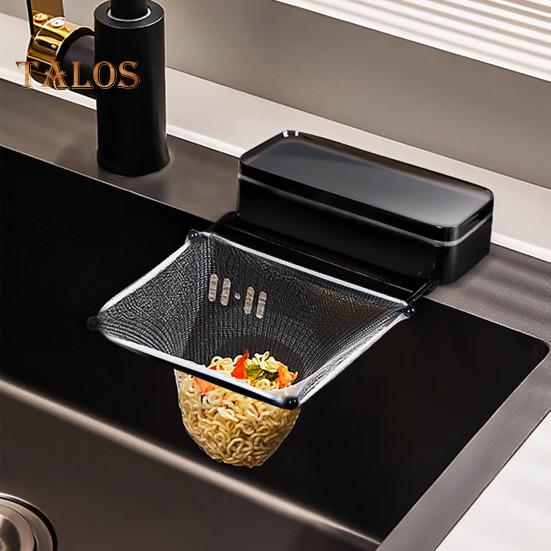 Sink Filter Rack Drain Stand Waste Garbage Net Shelf Anti-Clogging Disposable Mesh Bag Kitchen Sink Strainer with Removable Suction Cup